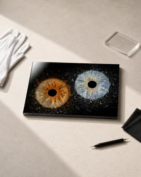 Artistic representation of contrasting eyes